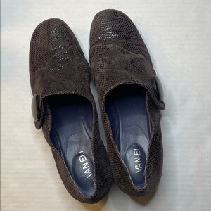 Vaneli Maxy Blown Leather Lizard Print  Loafers  Slip On Shoes 7 W